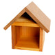 Front view of Mason Bee Chalet Home showcasing natural cedar construction and open-front nesting chamber on white background