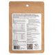 Back view of Big Foot Root Boost pouch showing product information panel and QR code on a white background
