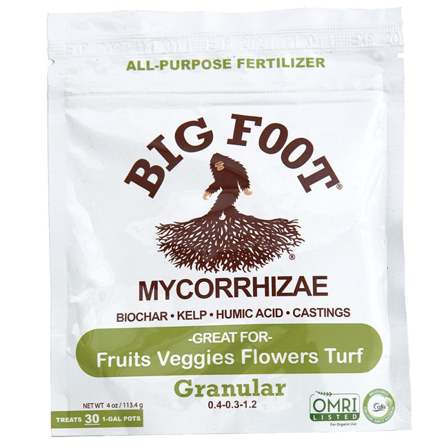 Big Foot Mycorrhizae fertilizer package on a white background