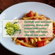 Image showing cardoon cooking tip: peel and clean cardoons, braise with tomato, toss with chili flakes, olive oil, and pasta