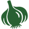 garlic icon on a white background