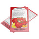 Front view of Grandma’s Pick Tomato seed packet showcasing illustrated large, pleated orange-red tomatoes on a red packet background