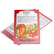 Front view of Prism pepper seed packet showing illustration of red and yellow bell peppers on a white background