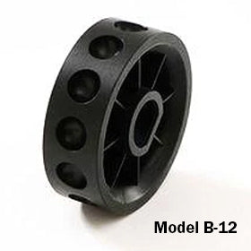 Front view of Jang seed roller Model B-12 showing six round seed cups on white background