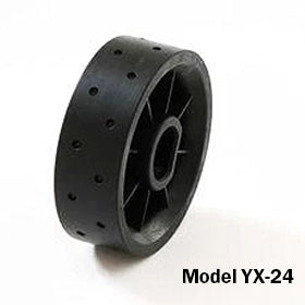 Close-up of Jang seed roller model YX-24 showcasing perforated black cylindrical roller on white background