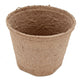 Front view of 2-inch peat pot showing biodegradable fiber texture on white background