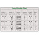 Chart showing recommended hoop spacing, pipe lengths, and film widths for different tunnel greenhouse sizes